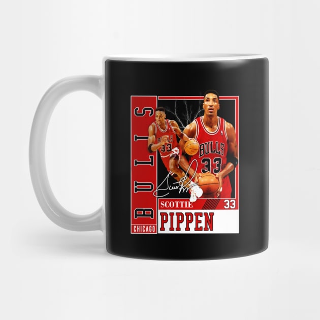 Scottie Pippen Basketball Legend Signature Vintage Retro 80s 90s Bootleg Rap Style by CarDE
